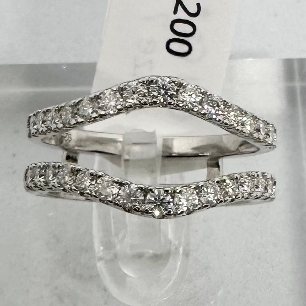 Moissanite Diamond Enhancer Ring Guard Wedding Band Anniversary 925 18k - Picture 8 of 11